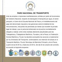 Paro nacional de transporte marítimo y fluvial en Argentina