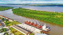 El puerto de Concepción del Uruguay operó con tres buques en 15 días