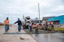 Avanzan las obras de reparación integral en la avenida Almirante Brown