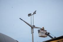 Puerto Quequén avanza en su modernización con nueva iluminación LED en la zona secundaria