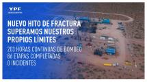 YPF alcanzó un nuevo récord operativo en Vaca Muerta con más de ocho días de fractura continua