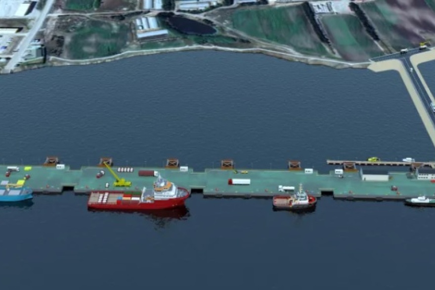 Los kelpers construyen un mega puerto en Malvinas que competirá con el de Ushuaia