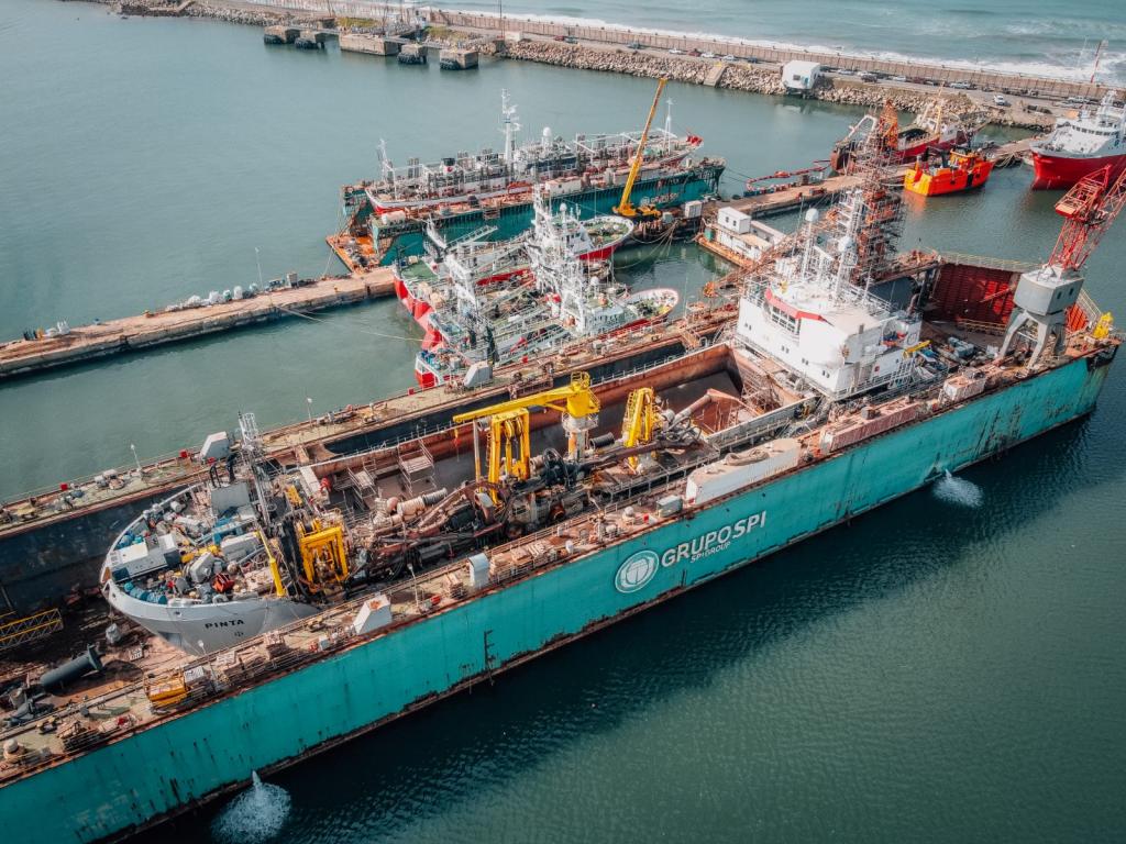 SPI Astilleros realiza la reparación integral de la draga de succión “Pinta” en su sede de Mar del Plata