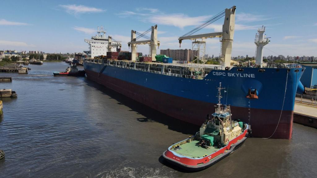 Hito operativo en el Puerto de Dock Sud