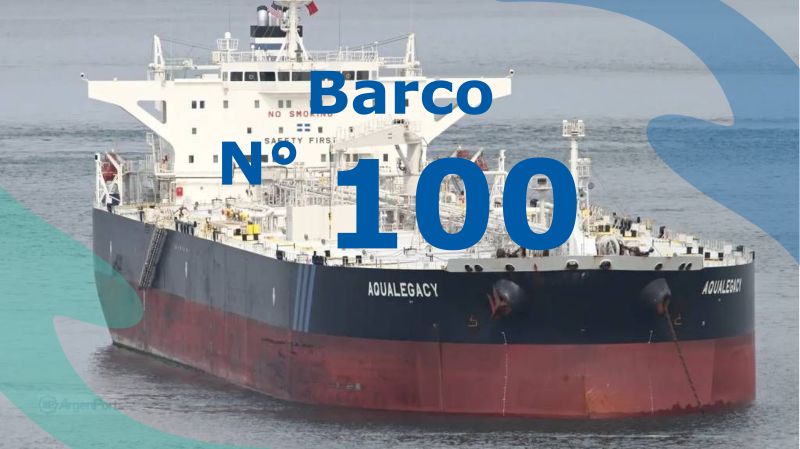 Puerto Rosales suma su buque número 100 y consolida la salida exportadora de Vaca Muerta