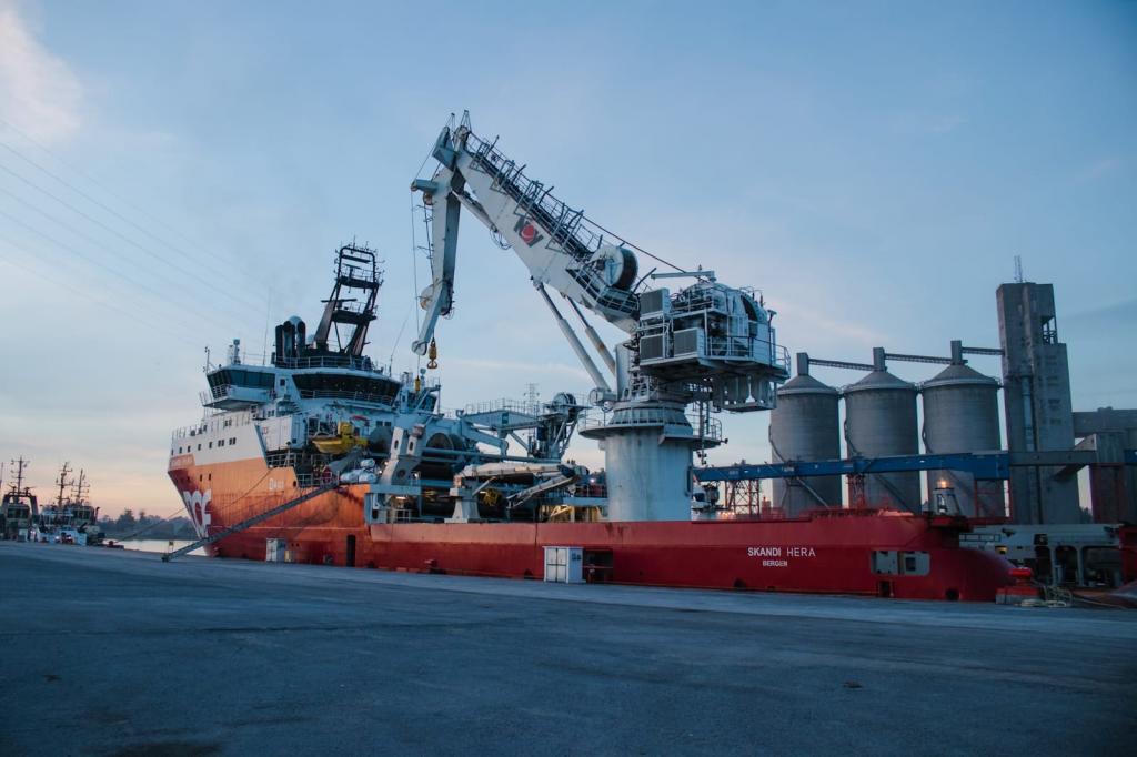 La operatoria del día en Puerto Quequén: Las anclas