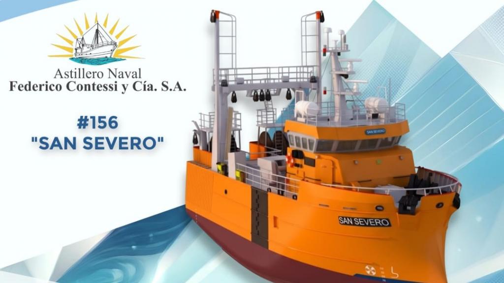 La industria naval suma una nueva unidad: Contessi botará el buque pesquero N° 156 