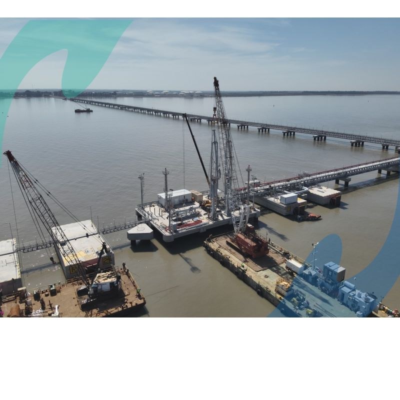 OTAMERICA completó el montaje de los nuevos brazos de carga en Puerto Rosales