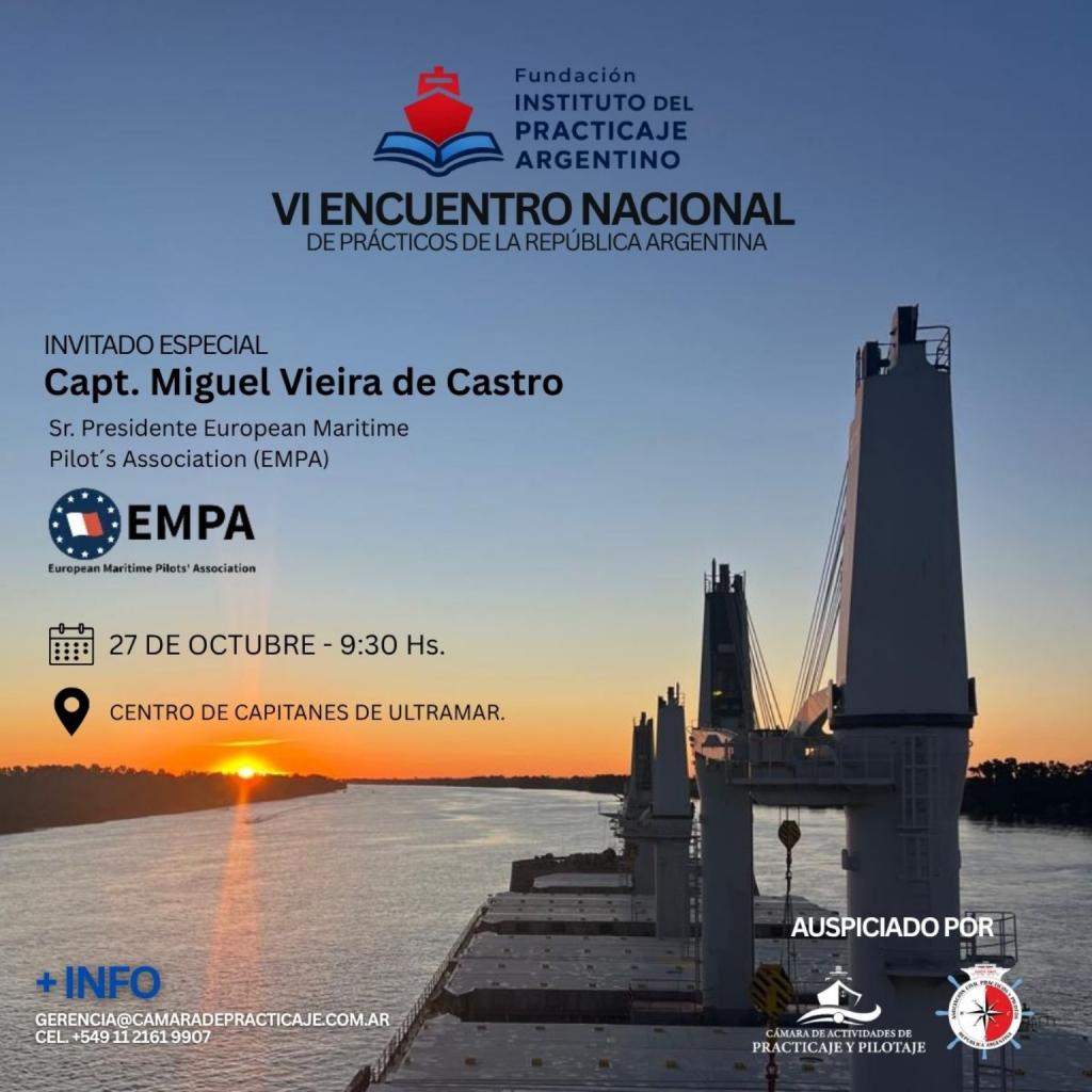 El VI Encuentro Nacional de Prácticos se realizará este martes con un invitado internacional